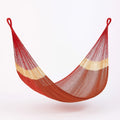 Hängematte aus Baumwolle Rot Beige 200x150 cm