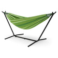 Hängematte mit Gestell Grün Stahl Baumwolle Polyester 200x150 cm