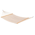 Hängematte aus Baumwolle mit Holzstab Beige