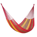 Baumwoll-Hängematte in Rot/Gelb/Braun 200x150 cm