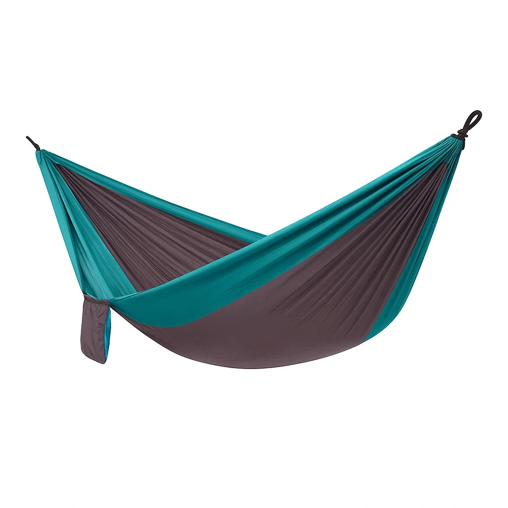 Nylon Hängematte Türkis/Grau 270x140 cm
