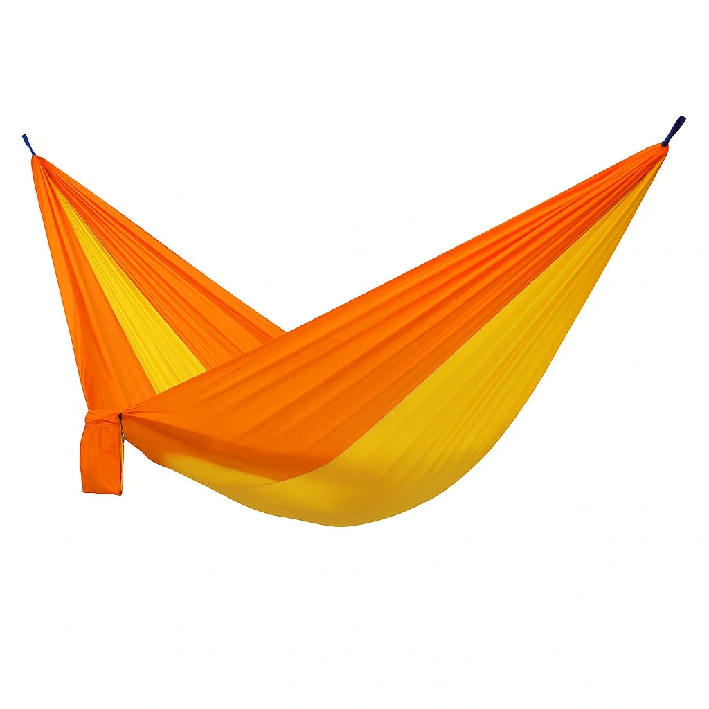 Nylon Hängematte Doppel Orange Gelb 300x200 cm
