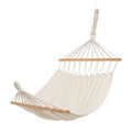 Hängematte Baumwolle Beige mit Holz