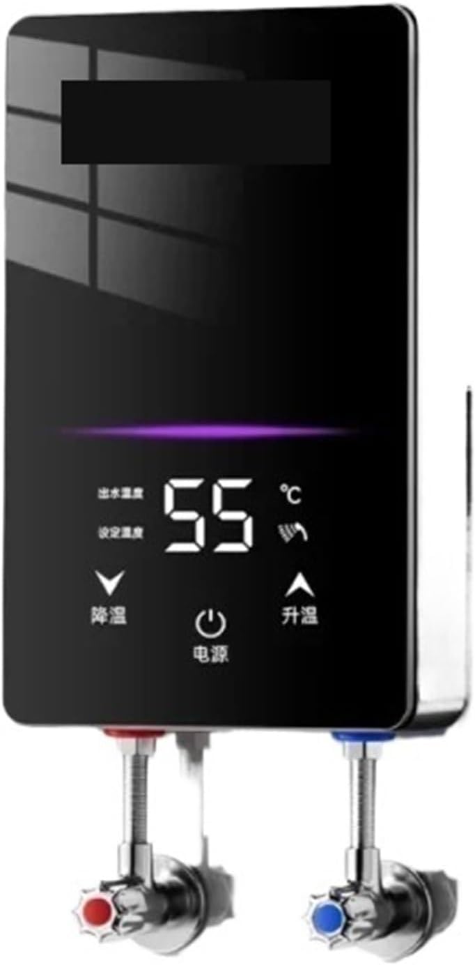 Pooiqx Elektrische kachel doorstroomwaterverwarmer, voor thuisgebruik, constante temperatuur en snelle verwarming, voor de badkamer, Premium lekvrij