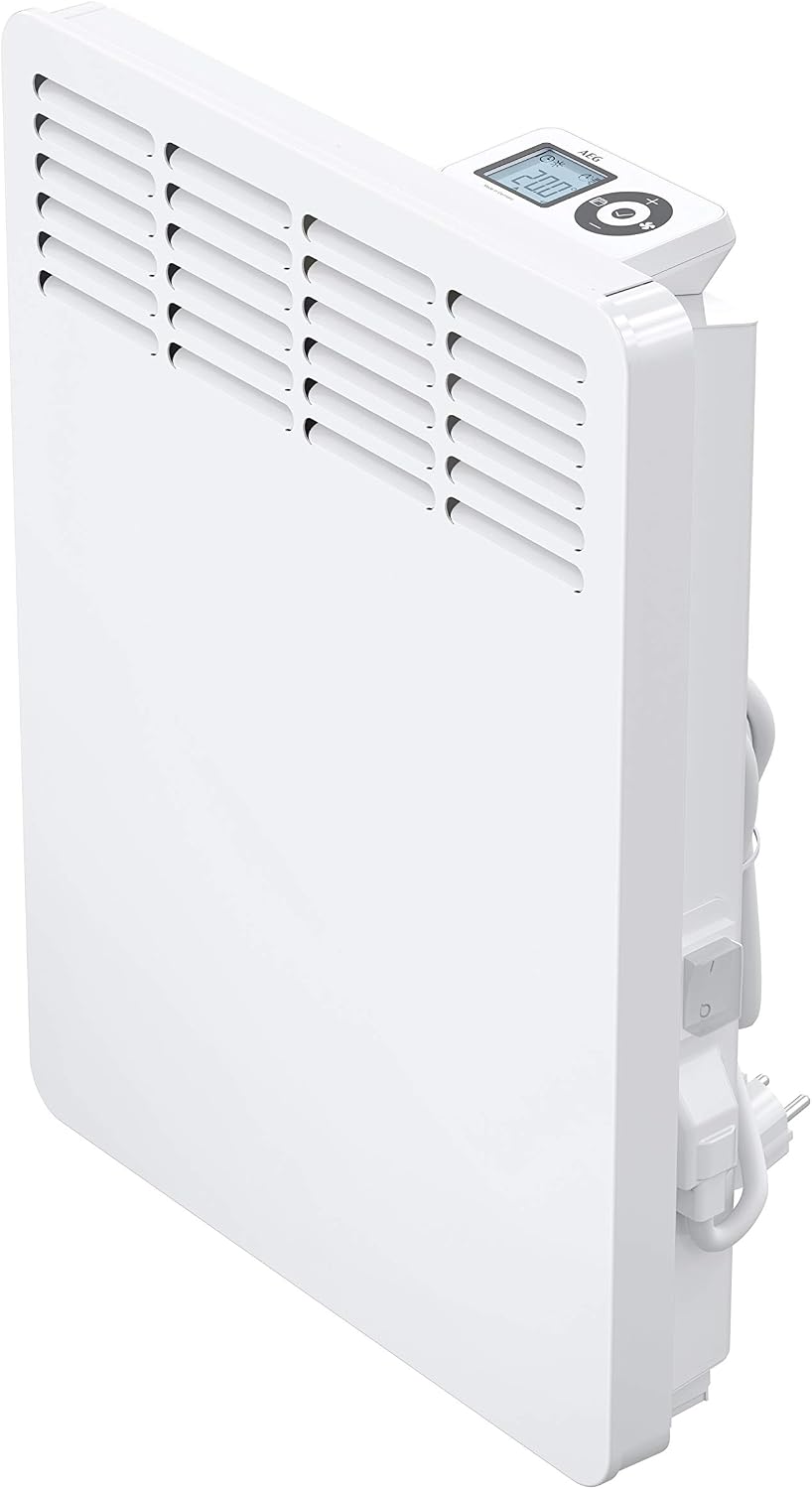 AEG Elektrische kachel WKL 505 wandconvector, 500 W, voor ca. 6 m2, 236531, energiebesparende elektrische verwarming, LCD-display, weektimer