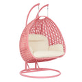 Hängesessel aus Rattan Rosa mit abnehmbaren Kissen