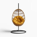 Rattan Hängesessel mit Stahlgestell Gelb