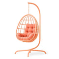 Hängesessel mit Stahlrahmen und Polyester in Apricot