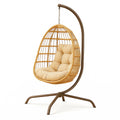 Rattan Hängehängesessel mit Gestell Beige