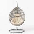Hängesessel aus Rattan Beige mit Stahlgestell