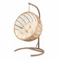 Hängesessel Rattan Braun Beige mit Gestell