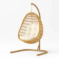 Hängesessel aus Rattan Beige mit Stahlrahmen