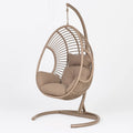 Hängesessel Metallgestell Beige mit Polyesterkissen