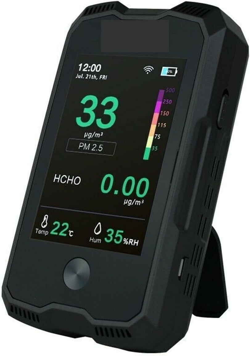 Dikaman Gasdetector Natural Gas Leak Detector CO2 HCHO Luchtkwaliteitsmonitor, voor Home and RV