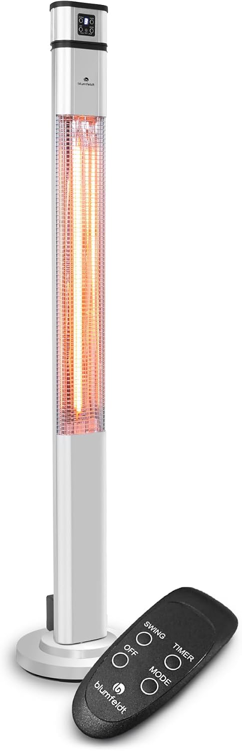 blumfeldt Elektrische kachel Klarstein infraroodverwarming, met IP44, 2000 watt, stralingsverwarming, voor binnen, veilige elektrische verwarming