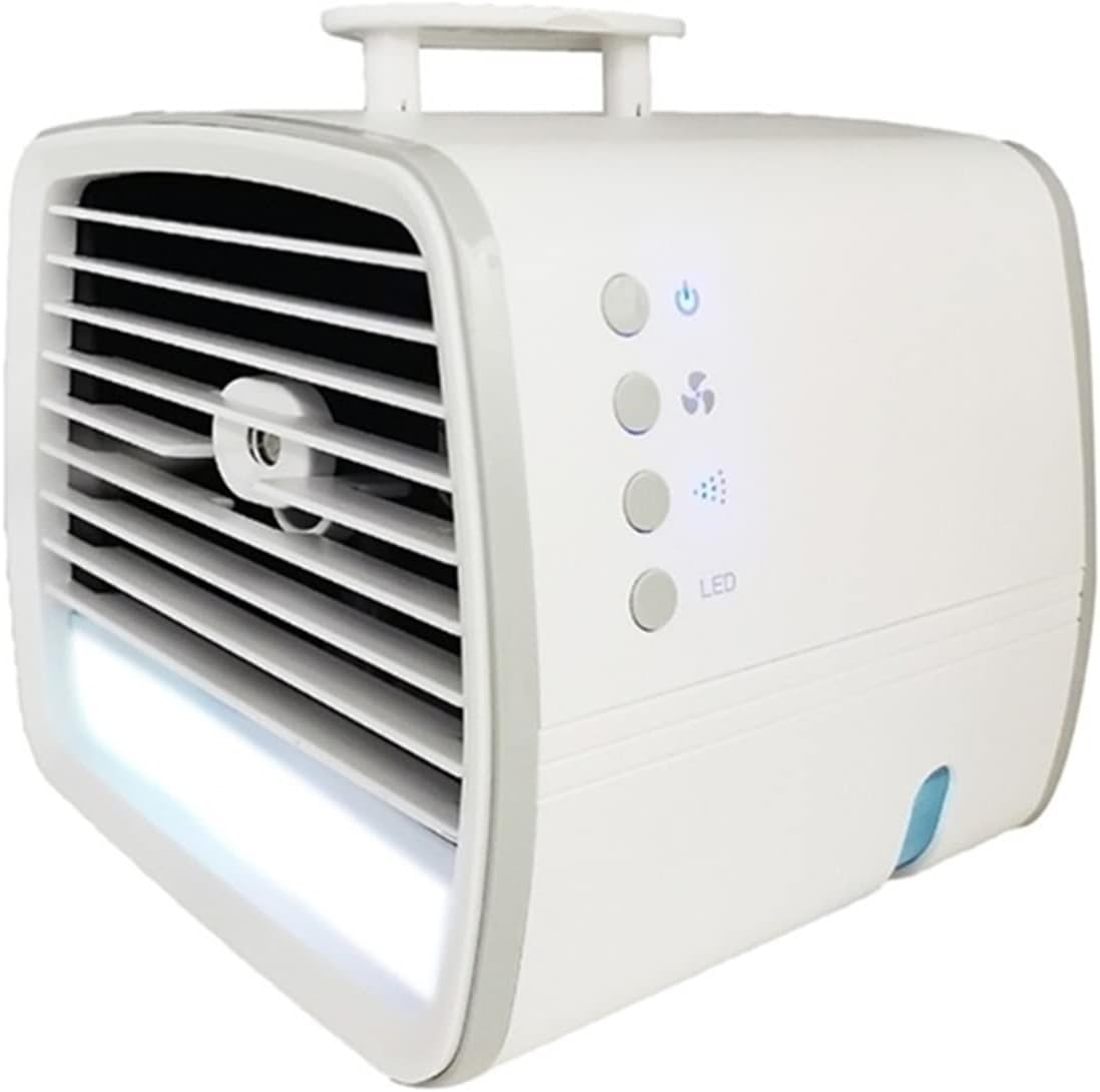 Gletsf Mobiele airco Draagbare mini-airconditioner, zwart, met nekmassagefunctie, koeler en verwarming, draagbare airconditioner