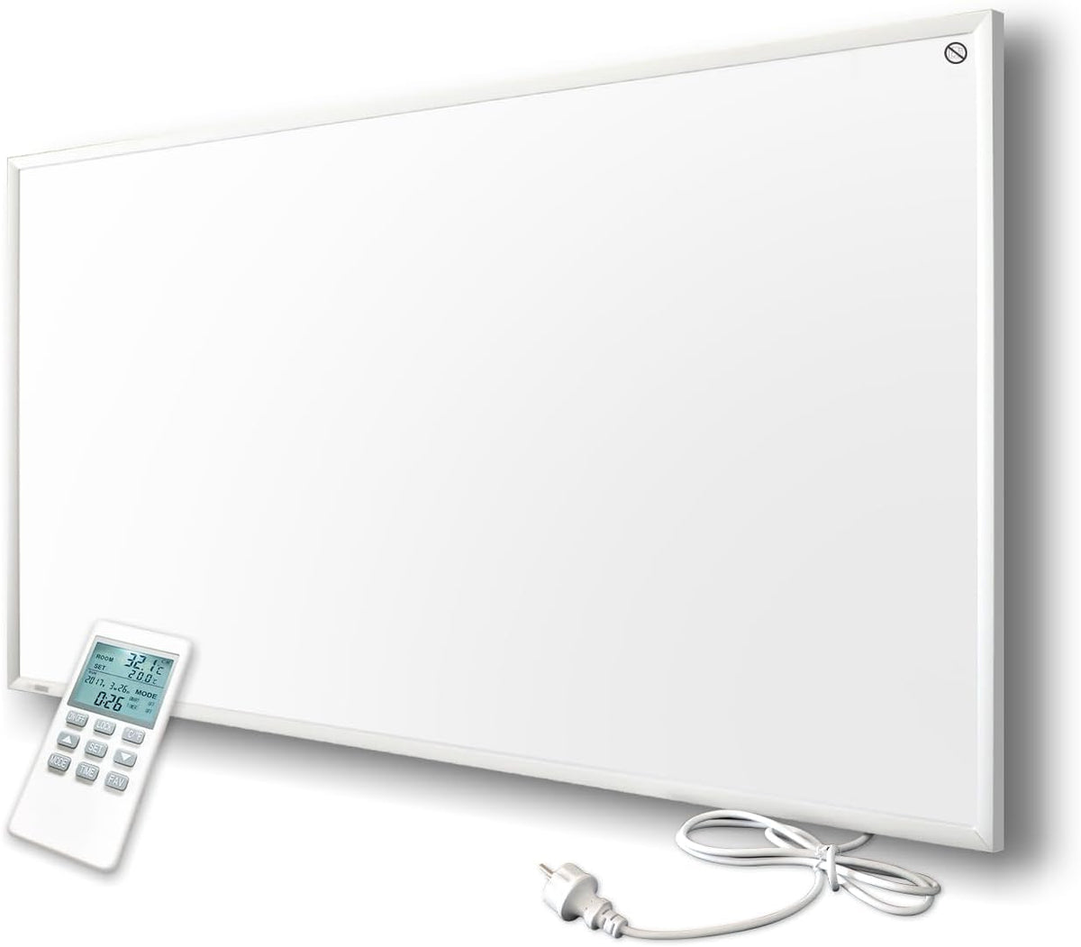 Elektrische kachel byecold Infraroodverwarming, 700 W, afstandsbediening, met ingebouwde thermostaat, wandverwarming, verwarmingspaneel, wandmontage