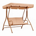Metallschaukel mit Baldachin Beige