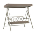 Metallschaukel mit Dach Beige 200 cm