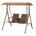 Gartenschaukel Metall Braun Polyester 2-Sitzer