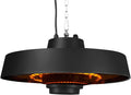 Vonroc Terrasverwarmer Heater Albano, Terrasverwarmer – 1500W, 2000W), Incl. afstandsbediening (Hangend zwart, Hangend, Krachtige infraroodlamp
