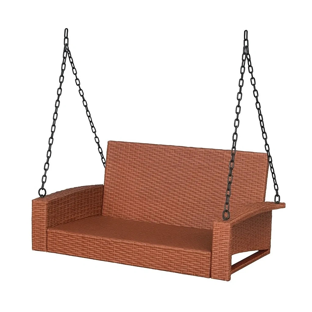 Polyethylen-Rattan Hängeschaukelbank Braun 150 cm