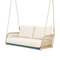 Outdoor Hängesofa aus Seil und Polyestergewebe Beige 180 cm