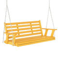 Holzschaukelbank mit Stahlketten 150 cm