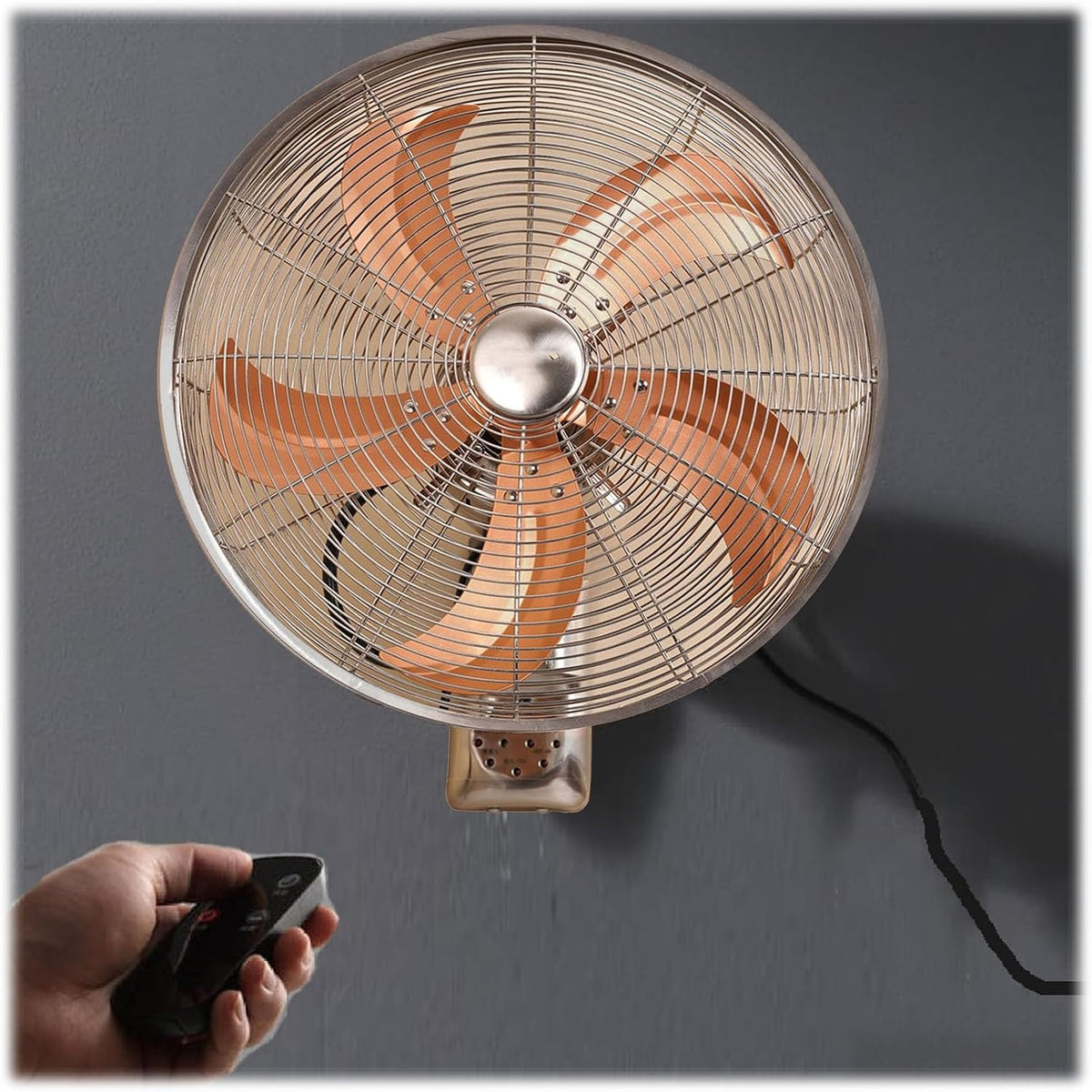 Ventilator Industriële muurventilator 45cm/17,7 inch hoge snelheid oscillerende, voor werkplaats garage patio's commercieel gebruik 3 koelsnelheden