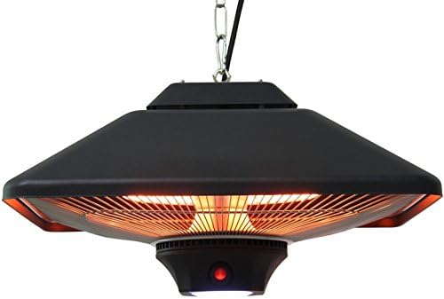 WDH Terrasverwarmer Aktobis Plafondstraler -200LS uitgerust, met geïntegreerde LED-lamp en twee zeer efficiënte verwarmingsbuizen (1000/2000 Watt) !
