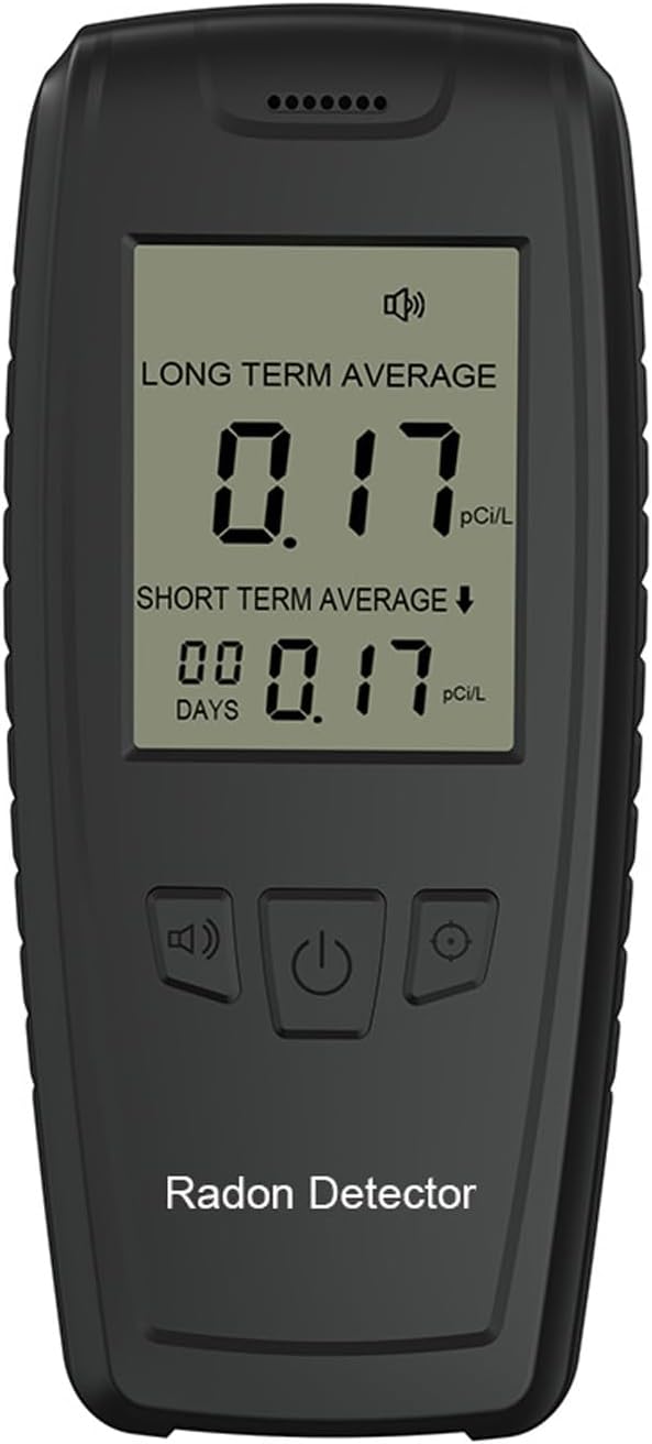 carotoe Luchtkwaliteitsmeter Lichtgewicht radondetector, zeer nauwkeurige sensoren, voor thuis op lange termijn monitor, voor thuis