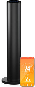 Elektrische kachel blumfeldt SmartFlow Tower Infraroodverwarming, 700 W, 360 graden warmte, wifi-en app-bediening, roestvrij staal, thermostaat