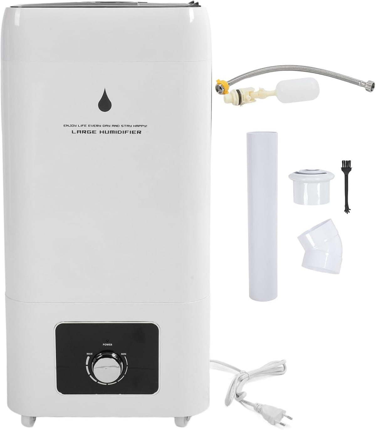 Aurikall Luchtbevochtiger Grote van 23,8 liter, 110 W geluidsarme luchtbevochtiger, voor grote kamers tot 200 m2, voor het hele huis, topvulling