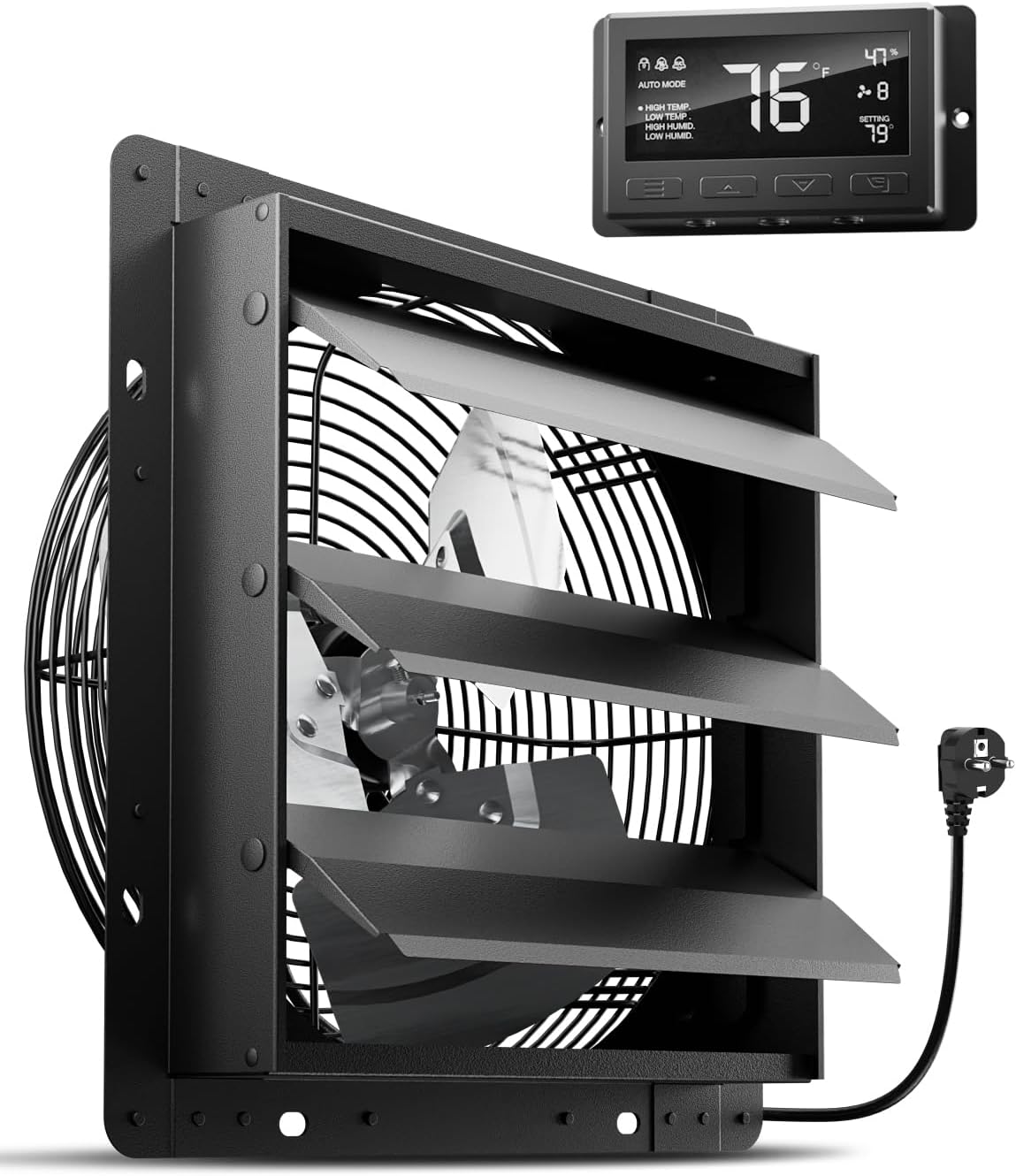 HG Power Ventilator 300 mm Industriële Afzuigventilator, met Temperatuur
