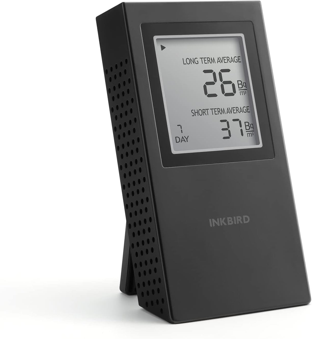 Gasdetector Inkbird Ink, Bq/m3, RD1 Draagbare radondetector, zwart), radondetector, korte en lange termijn, radonmeetapparaat, voor thuis