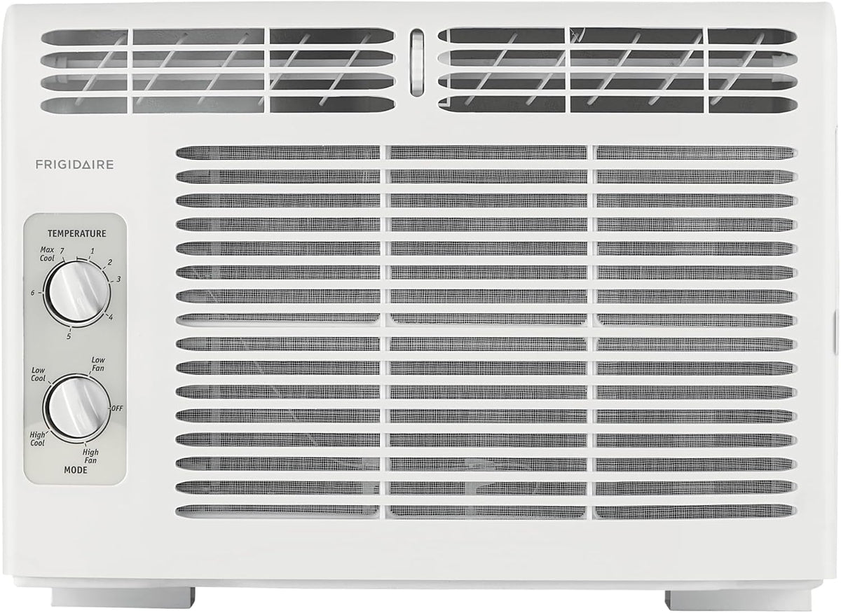 Frigidaire Ventilator 5.000 BTU op het raam gemonteerde airconditioner, koelt tot 14 m2, 2 ventilatorsnelheden, automatisch opnieuw opstarten, wit
