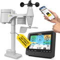 National Geographic Weerstations Draadloos weerstation, met 7-in-1 professionele sensor, wifi, met buitensensor, kleurweerstation, voor wind, neerslag