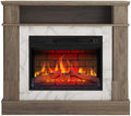 ArtiFlame Elektrische haard AF23BS G open, 1800 W, realistisch 3D-vlameffect, afstandsbediening, timer, voor woonkamer, baksteenlook, met verwarming