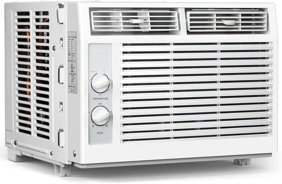 Houxinz Ventilator Raamairco 5000 BTU - koelt tot 150 m2 - stille, 2 ventilatiestanden, geschikt, voor raam, met mechanische bediening