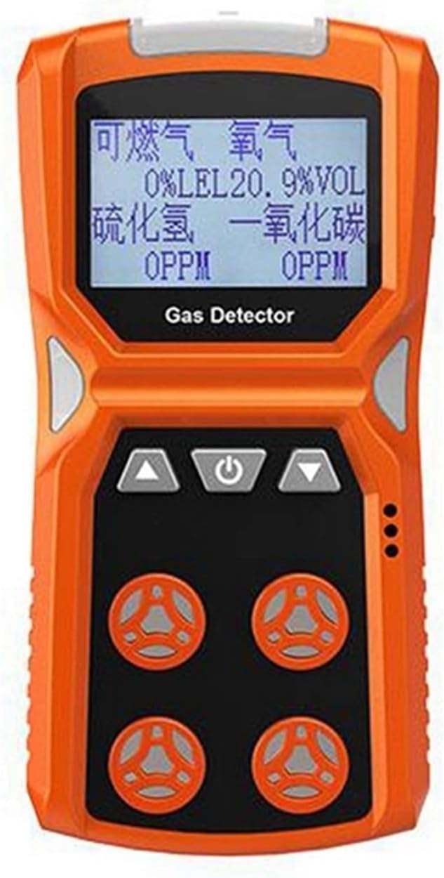 Gasdetector Joxlover Draagbare, Multi Gas Detector Gas Meter O2/H2S/CO/LEL 4 In 1 Zuurstof Waterstof Sulfide koolmonoxide Brandbaar Gaslekzoeker