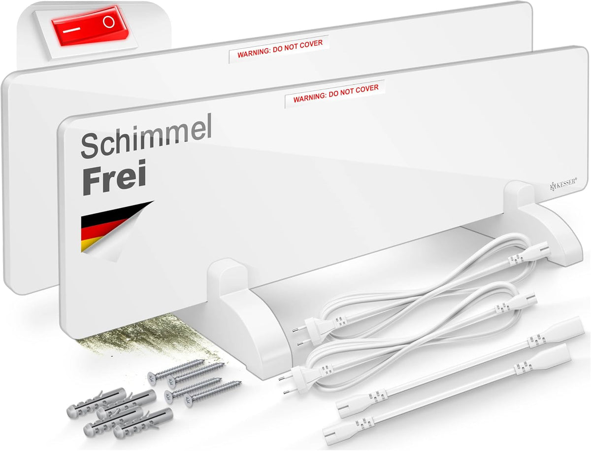 Kesser Elektrische kachel Schimmel, Schimmelverwijderaar Wandverwarming 50W wand- en badwandverwarming, zonder chemie, Infraroodverwarming