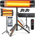 Kesser Elektrische kachel ® Infrarood warmtestraler terrasstraler 2500W, met afstandsbediening