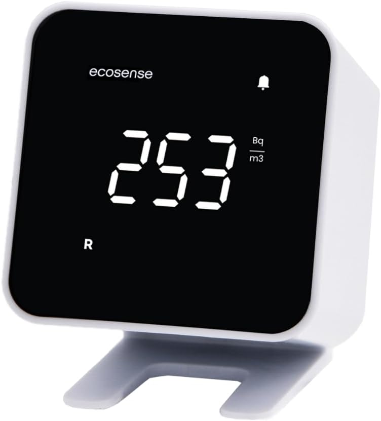 Ecosense Inc. Gasdetector Ecosense EB100 EcoBlu, Vangt & Toont Resultaten Elke 10 Minuten, Radon Detector, voor Thuis, Makkelijk te Gebruiken