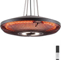 Outsunny Terrasverwarmer Infrarood warmtestraler, 2000 W, hangend, koolstofvezel