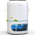 Hoomace Luchtontvochtiger Kleine ontvochtigers, 1000ml/35oz, voor 2500 kubische voeten (260 vierkante ft), met 7 kleurrijke LED-lampjes, Timer Set