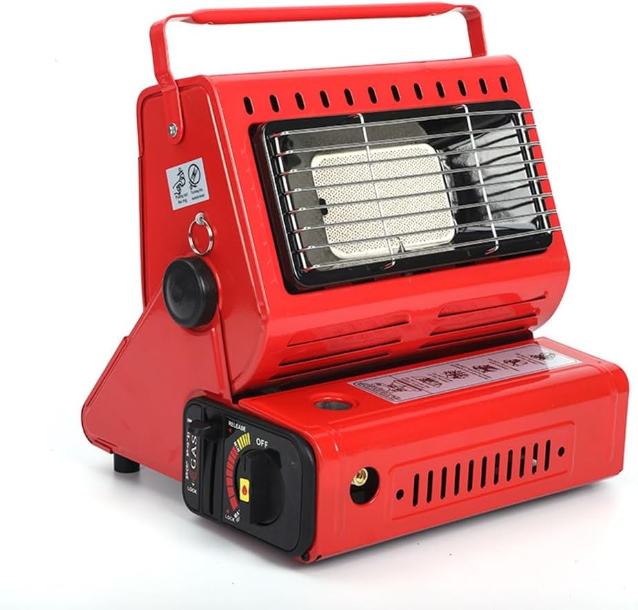 Elektrische kachel Draagbare compacte gaskachel, met verstelbare knop en handvat, binnen/buitenverwarming, voor kamperen, vissen, noodgevallen