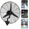 Olskfuh Ventilator Elektrische Koelwandventilator, 3 Snelheidsinstellingen, 220V-50Hz Kantelbare Oscillerende Roterende Ventila, 55cm
