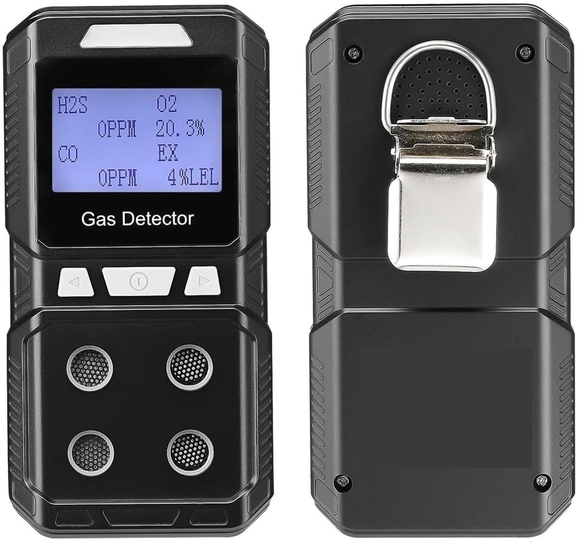 Ngtfdcp Gasdetector, Gas Detector draagbare 4 Rechargeable Multigas Monitor Air Quality Analyzer Meter EX O2 H2S CO In 1, voor Work And Home