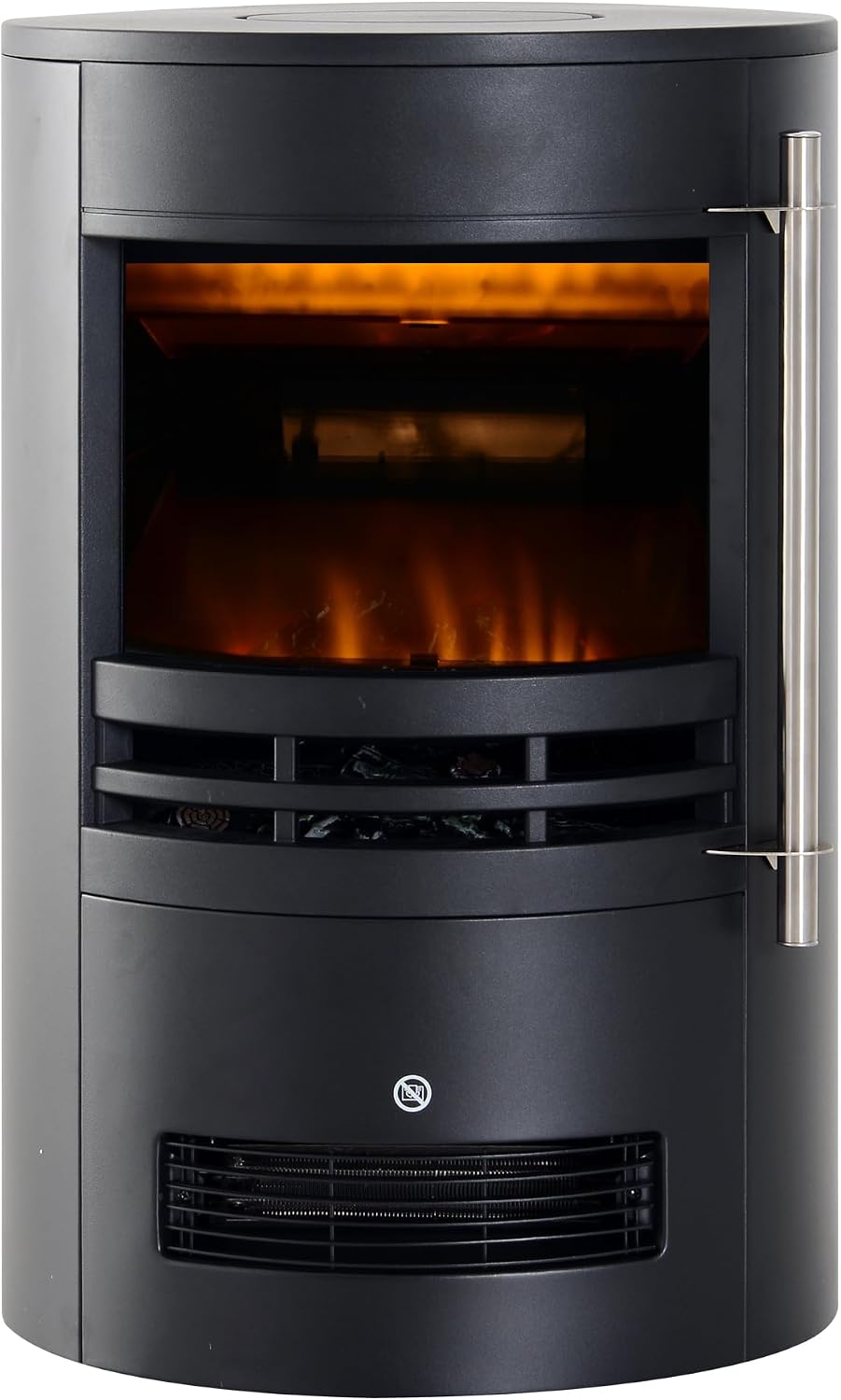 Homcom Elektrische kachel LED wandkachel vrijstaande, met vlameffect 900 / 1800 W 41 x 41 x 64.5 cm