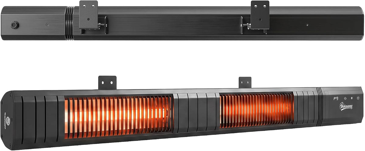 Outsunny Terrasverwarmer 3000W infrarood wandmontage IP65 zwart